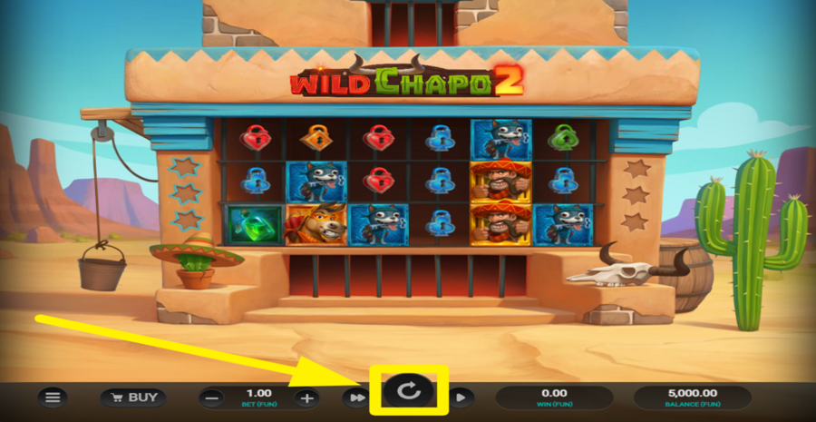 Wild Chapo 2 Spin Button
