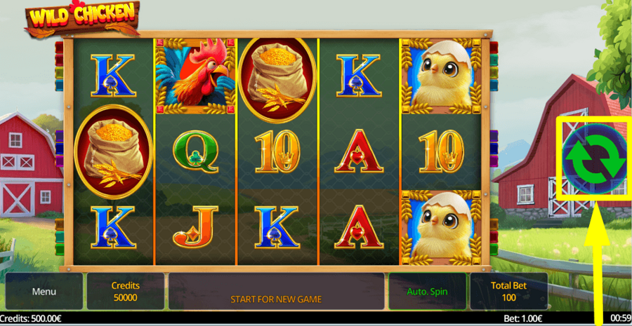 Wild Chicken Spin Button