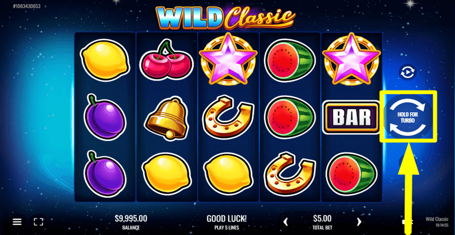 Wild Classic Spin Button