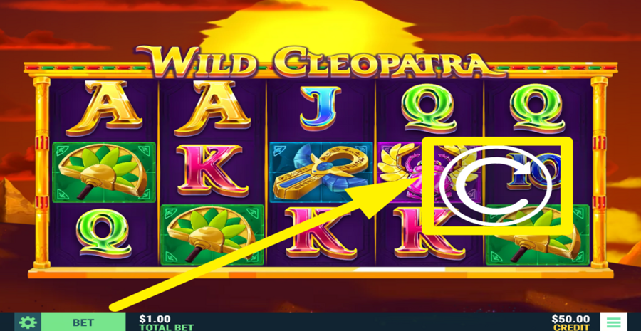 Wild Cleopatra Spin Button