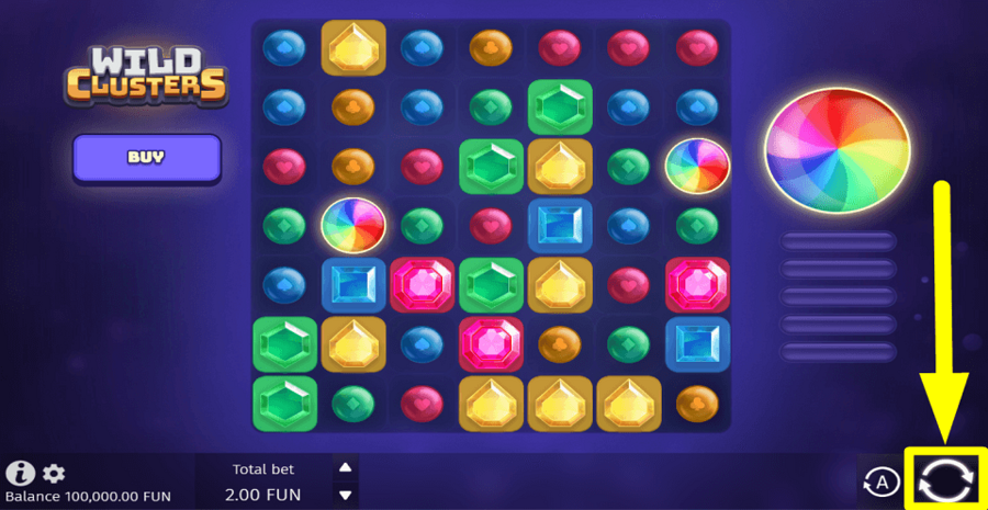 Wild Cluster Spin Button