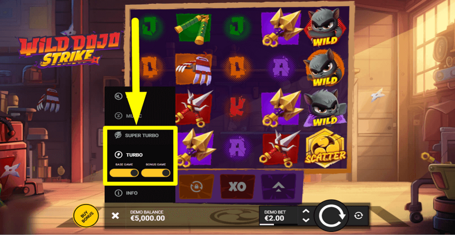 Wild Dojo Strike Turbo Feature