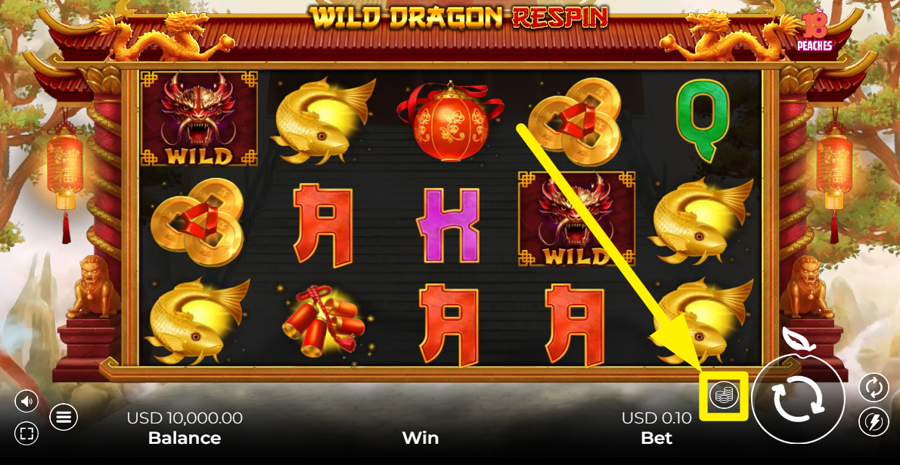 Wild Dragon Respin Adjust Bet