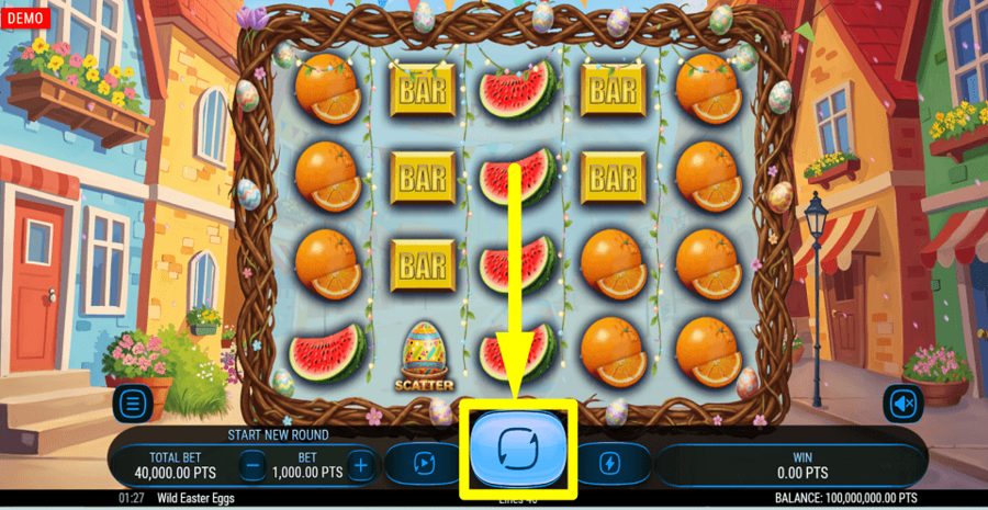 Wild Easter Eggs Spin Button
