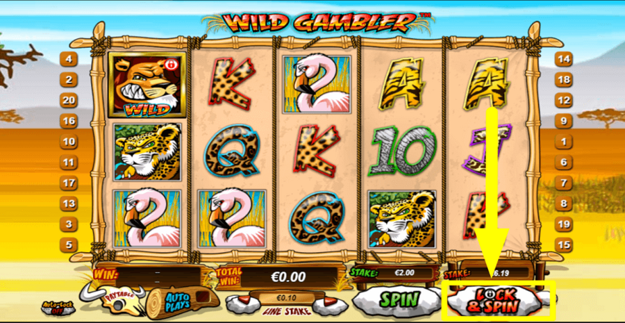 Wild Gambler Lock And Spin Feature