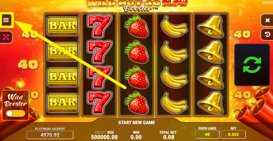 Wild Hot 40 Blow Booster Adjust Bet