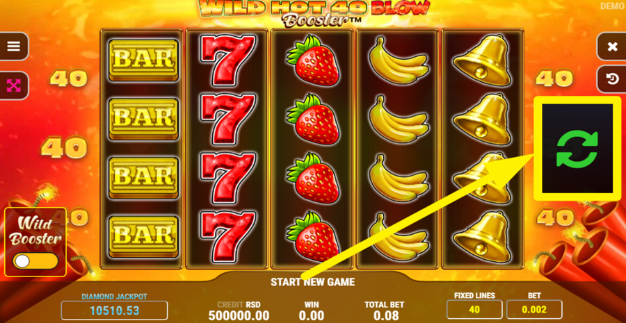 Wild Hot 40 Blow Booster Spin