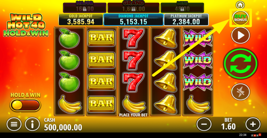 Wild Hot 40 Hold And Win Buy Bonus