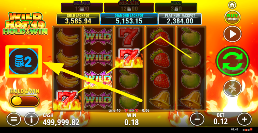 Wild Hot 40 Hold And Win Gamble