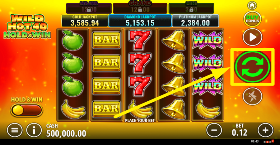 Wild Hot 40 Hold And Win Spin