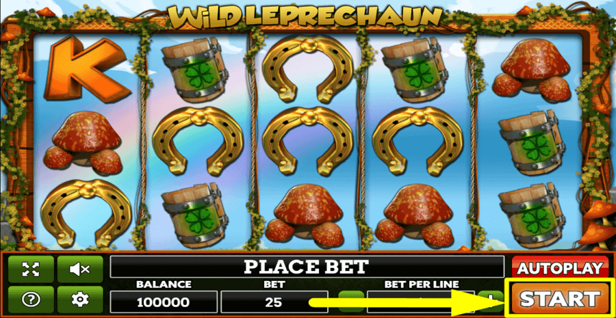 Wild Leprechaun Start Button