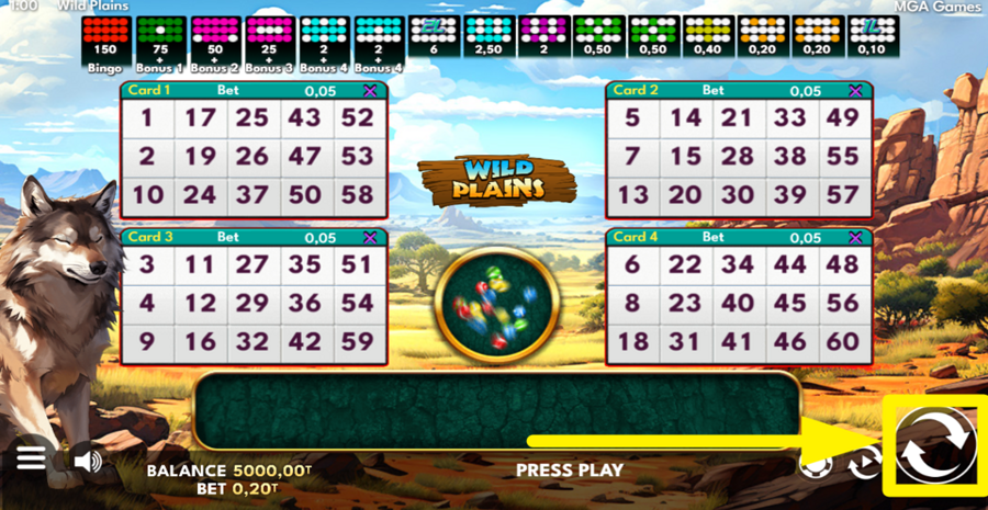 Wild Plains Draw Button