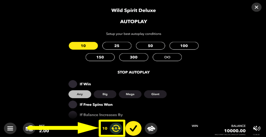 Wild Spirit Deluxe Autoplay Feature