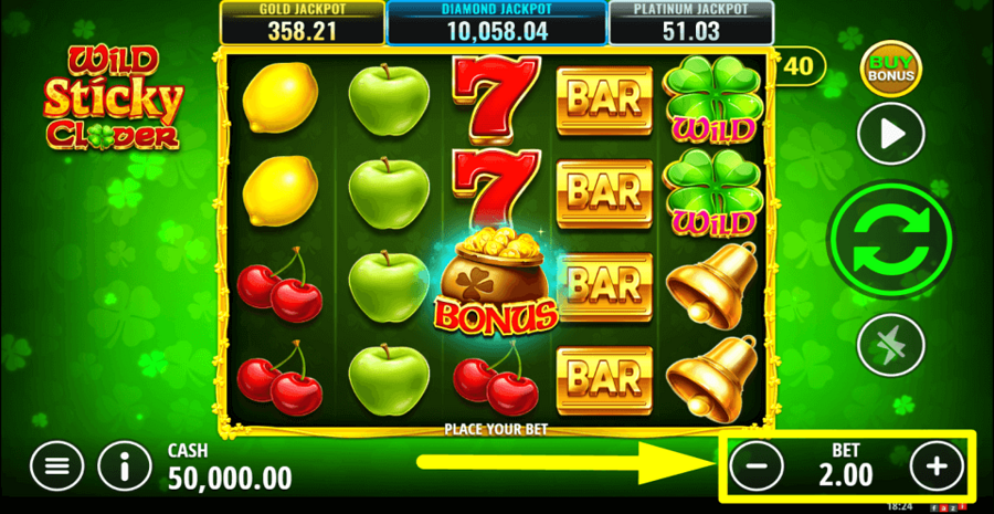 Wild Sticky Clover Bet Value