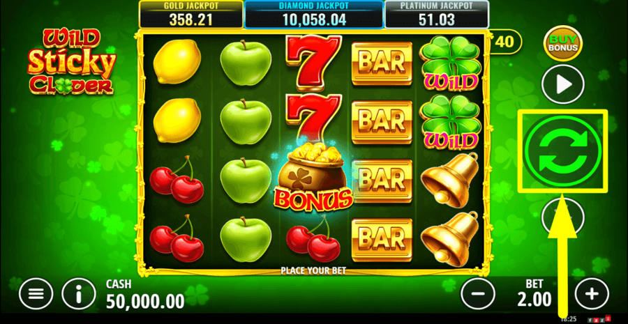 Wild Sticky Clover Spin Button