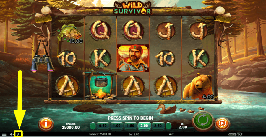 Wild Survivor Fast Play Feature