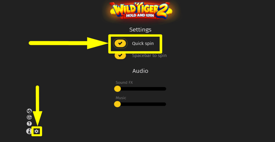 Wild Tiger 2 Quick Spin Feature