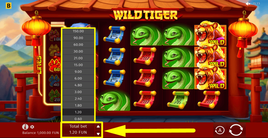 Wild Tiger Bet Value
