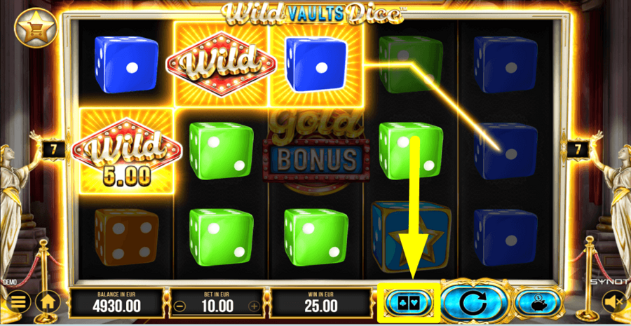 Wild Vaults Dice Gamble Feature