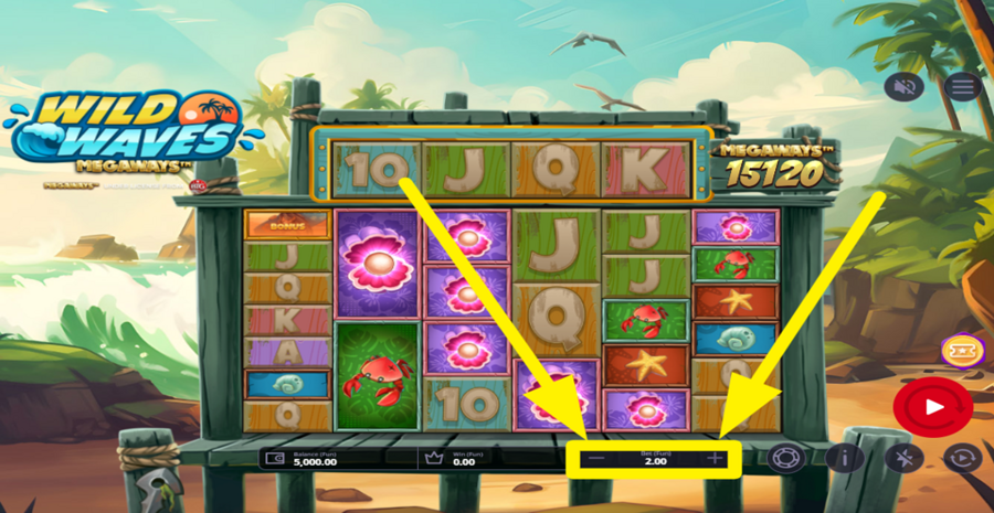 Wild Waves Megaways Adjust Bet