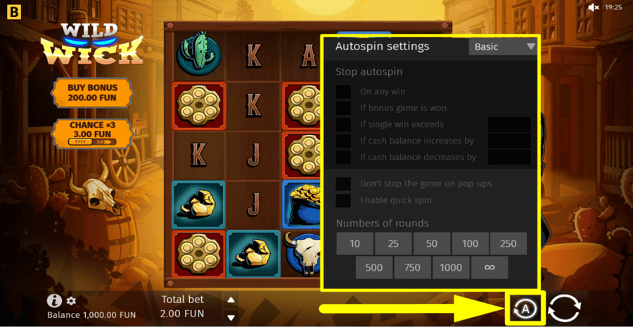 Wild Wick Autoplay Feature