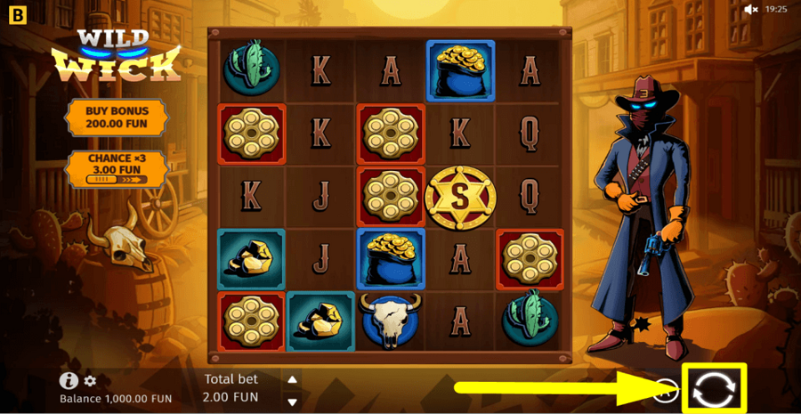 Wild Wick Spin Button