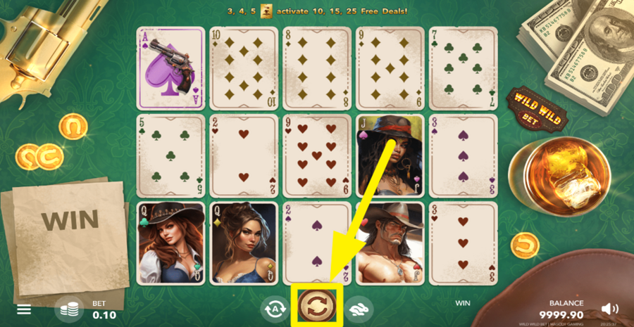 Wild Wild Bet Spin Button