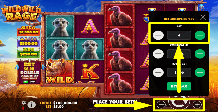 Wild Wild Rage Bet Value