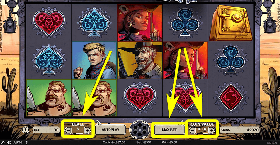 Wild Wild West The Great Train Heist Bet Selection