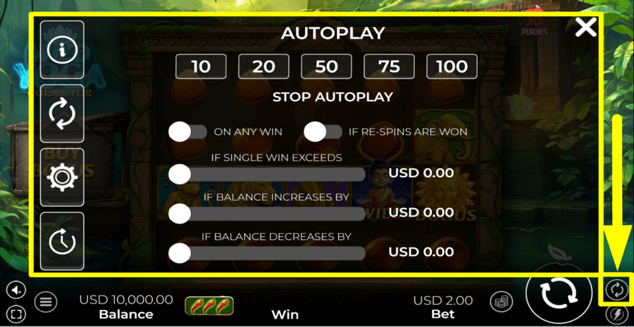 Wild Yoga Collector Autoplay Feature