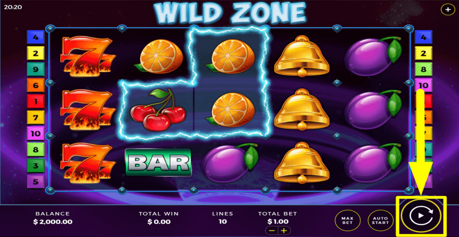 Wild Zone Spin Button