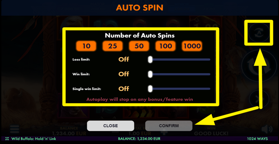 Wilf Buffalo Hold N Link Autoplay