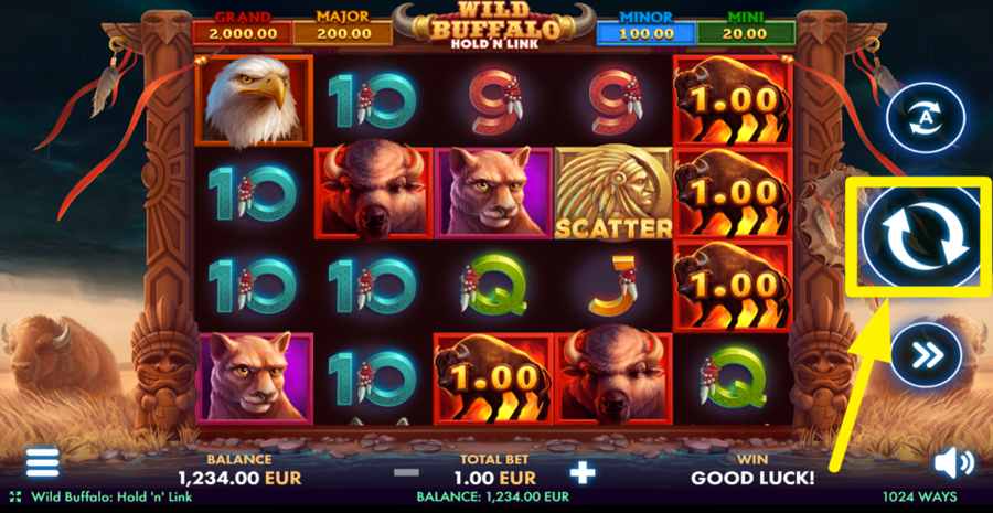 Wilf Buffalo Hold N Link Spin Button