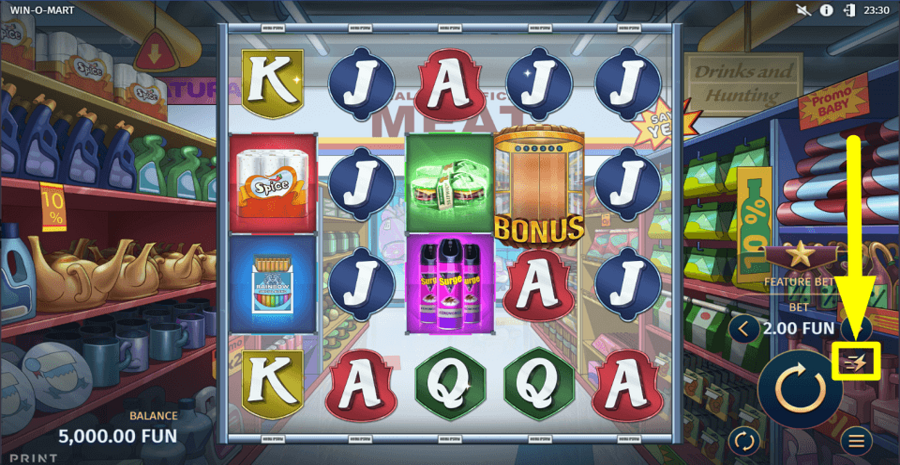 Win O Mart Turbo Feature