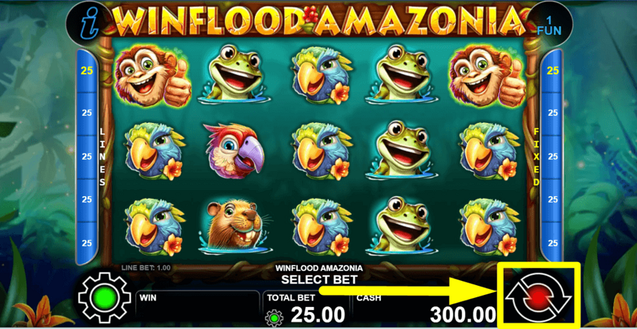 Winflood Amazonia Spin Button