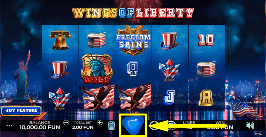 Wings Of Liberty Spin Button