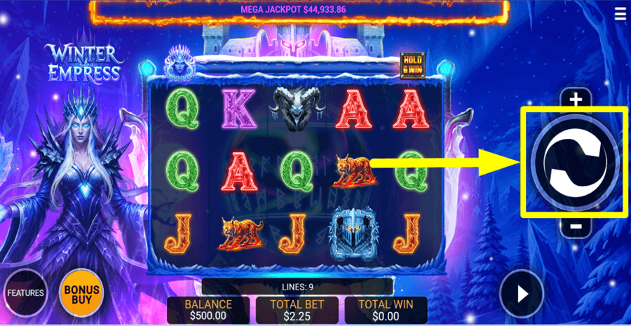 Winter Empress Spin Button