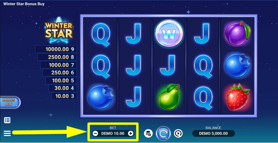Winter Star Bonus Buy Bet Value