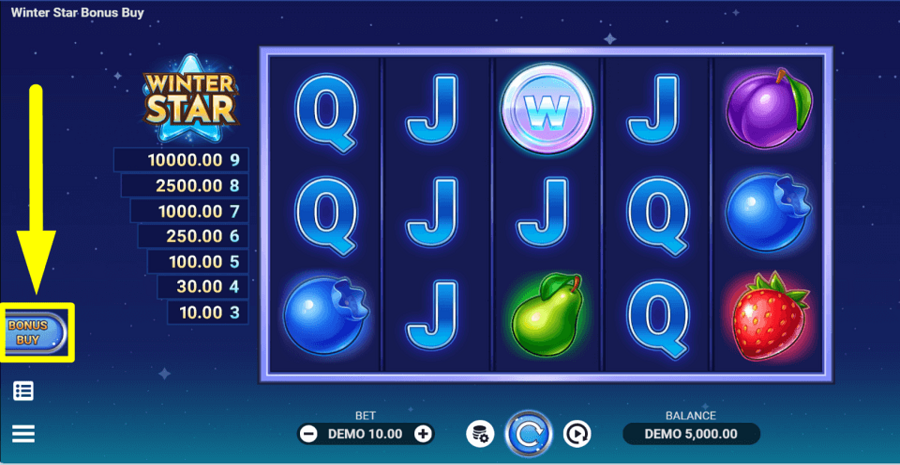 Winter Star Bonus Buy Feature