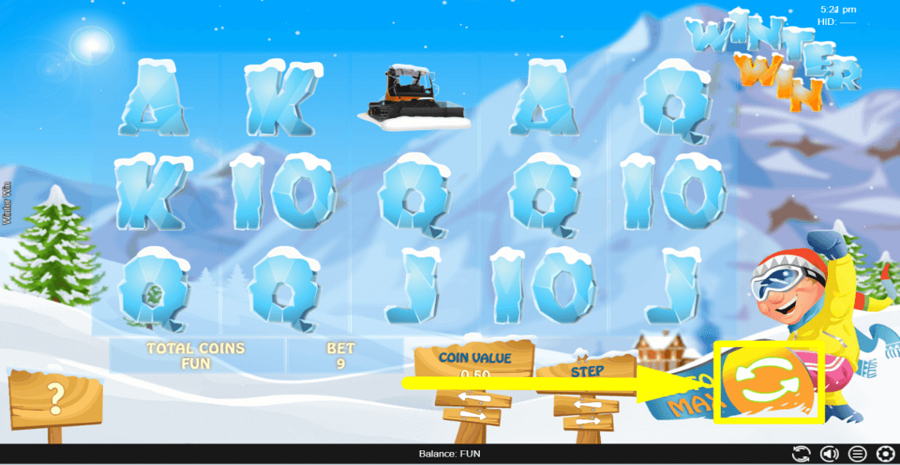 Winter Win Spin Button