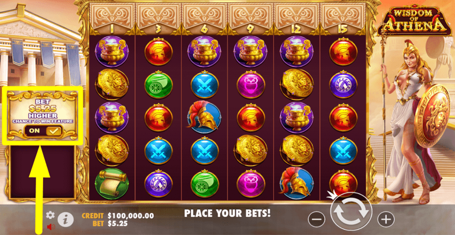 Wisdom Of Athena Ante Bet Feature