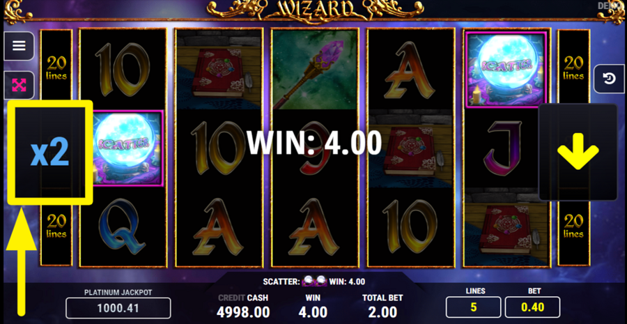 Wizard Gamble Feature