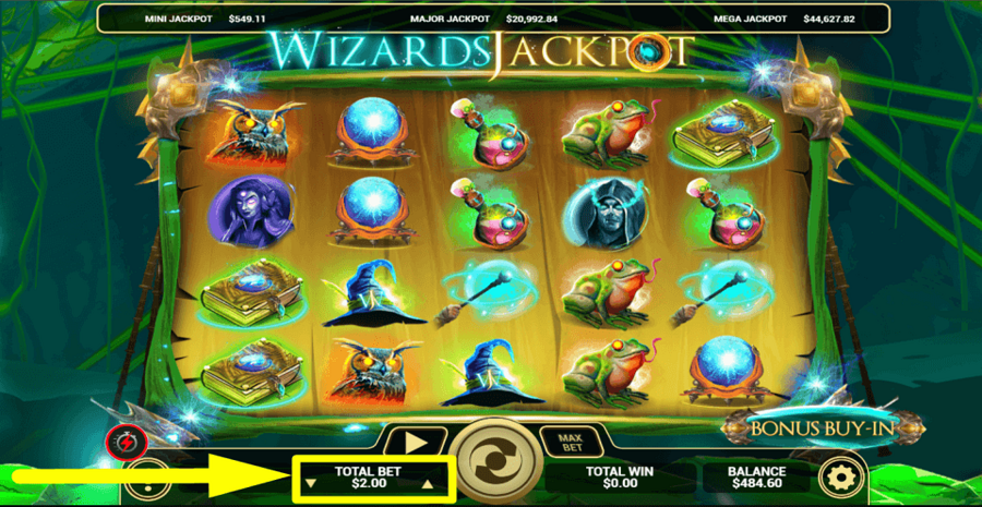 Wizards Jackpot Bet Value