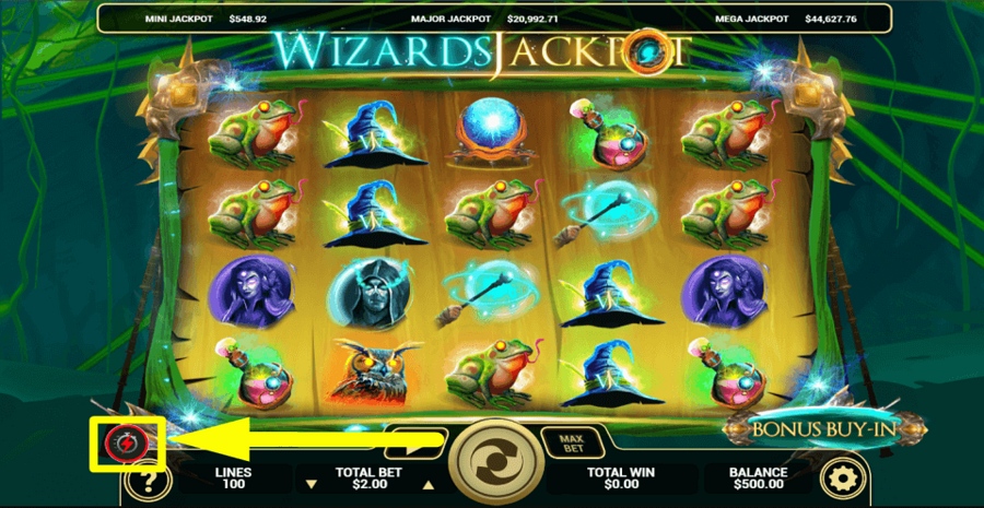 Wizards Jackpot Rapid Play Feature