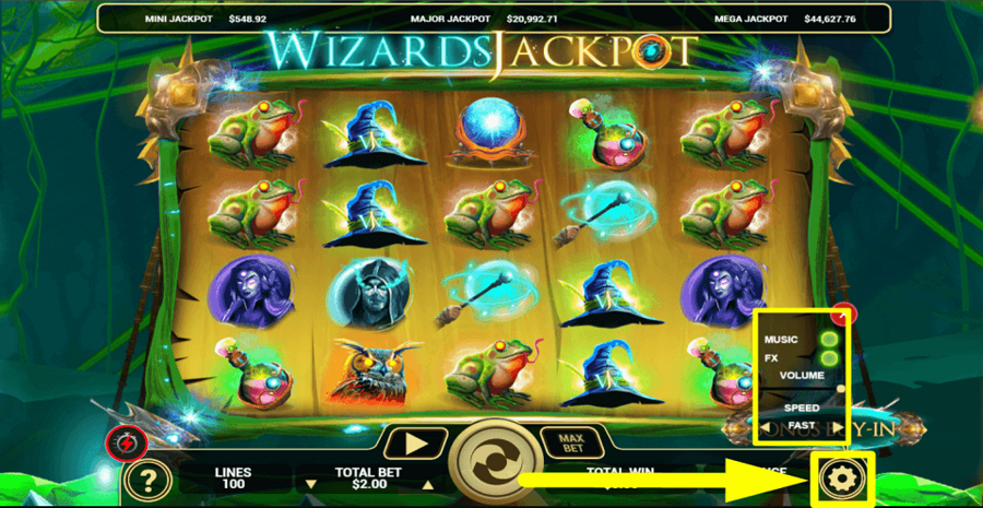Wizards Jackpot Speed Feature