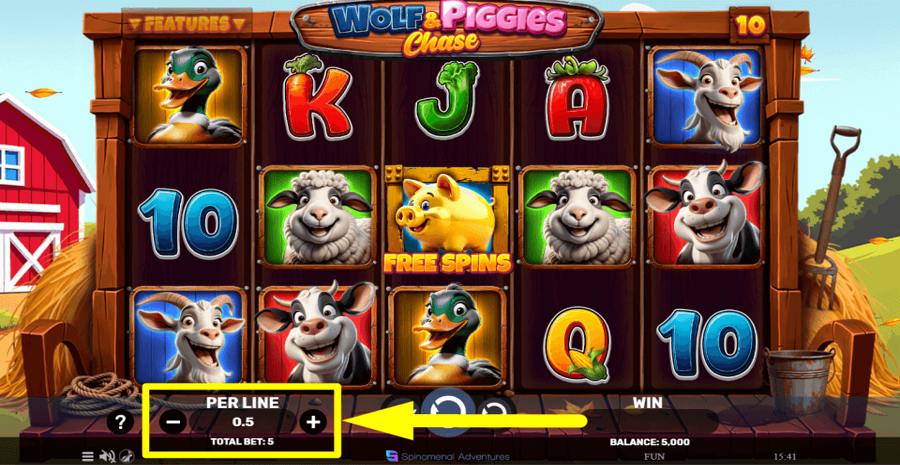 Wolf And Piggies Chase Bet Value