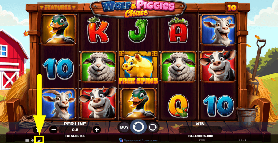 Wolf And Piggies Chase Turbo Feature