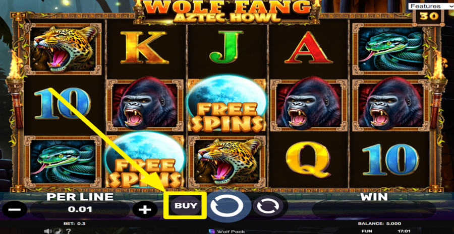 Wolf Fang Aztec Howl Buy Bonus