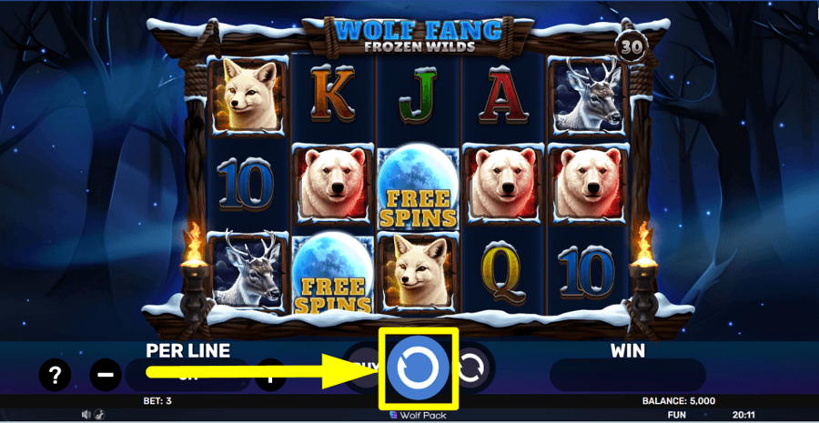 Wolf Fang Frozen Wilds Spin Button