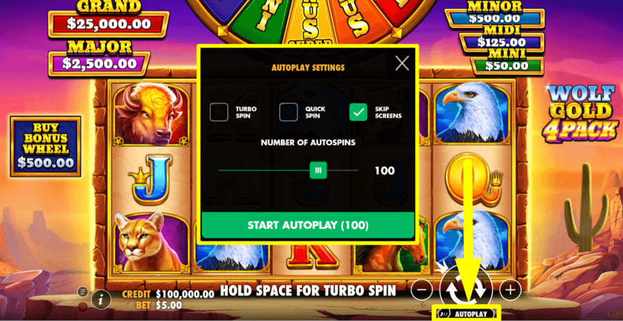Wolf Gold 4 Pack Autoplay Feature